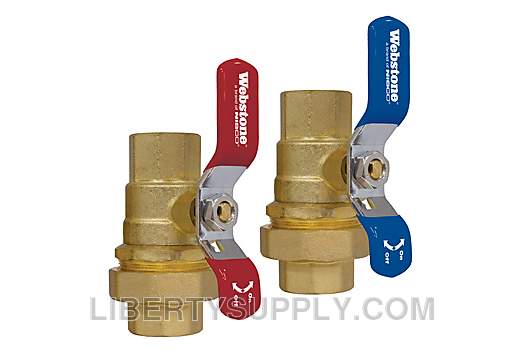 Webstone THD-X042W-RB 3/4" x 3/4" FIP Union x FIP EXP Union Ball H-40423W-RB