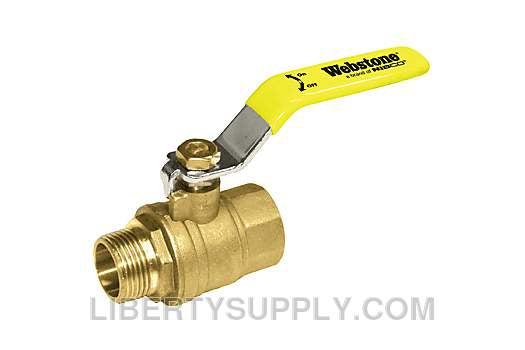 Webstone THD-X053 1/2" x 1/2" MIP x FIP Transition Brass Ball Valve H-40532W