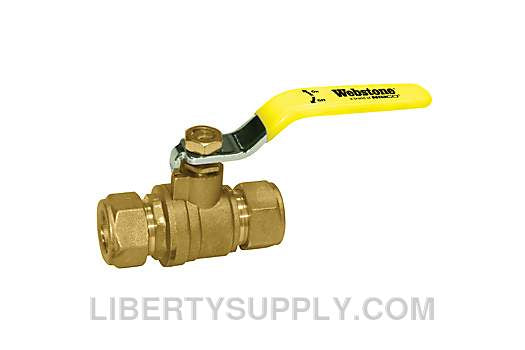 Webstone CMP-X063 1/2" x 1/2" Compression Brass Ball Valve H-40632W