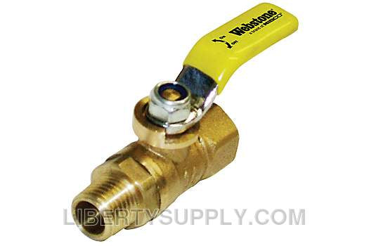 Webstone THD-X168 1/4" x 1/4" FIP x MIP Mini Ball Valve H-41687