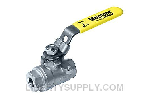 Webstone THD-X372 1-1/4" x 1-1/4" FIP Stainless Steel Ball Valve H-43725