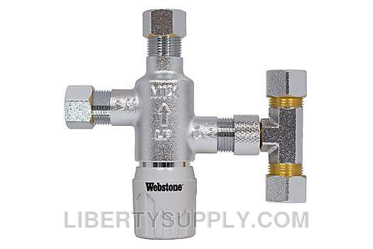 Webstone 3/8" Compression Thermostatic Mixing Valve H-77201W-T