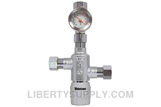 Webstone 3/8" Compression Thermostatic Mixing Valve H-77201W-TG