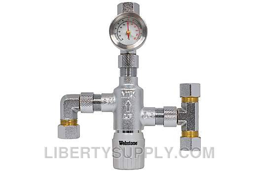 Webstone 3/8" Compression Thermostatic Mixing Valve H-77211W-TG