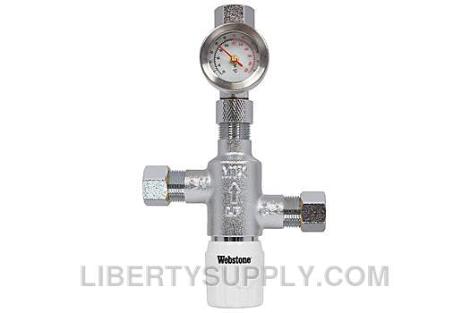 Webstone 3/8" Compression Thermostatic Mixing Valve H-77401W-TG