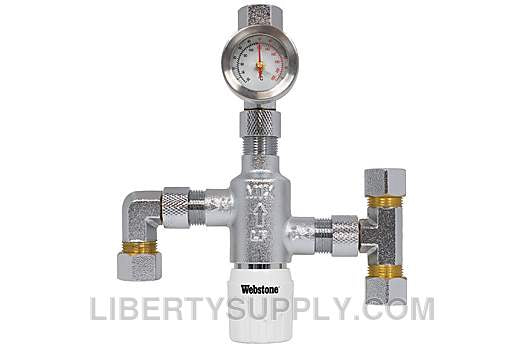 Webstone 3/8" Compression Thermostatic Mixing Valve H-77411W-TG