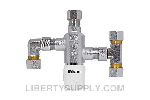 Webstone 3/8" Compression Thermostatic Mixing Valve H-77411W