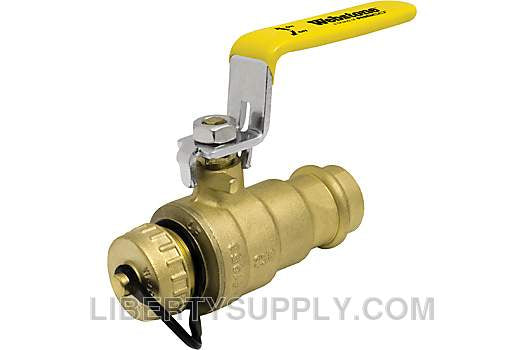 Webstone PRS-X031W 1/2" x 3/4" Press x Hose Transition Brass Ball Valve H-80312W