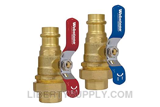 Webstone 3/4" x 3/4" EXP Union Ball Valve Kit H-80423W-RB