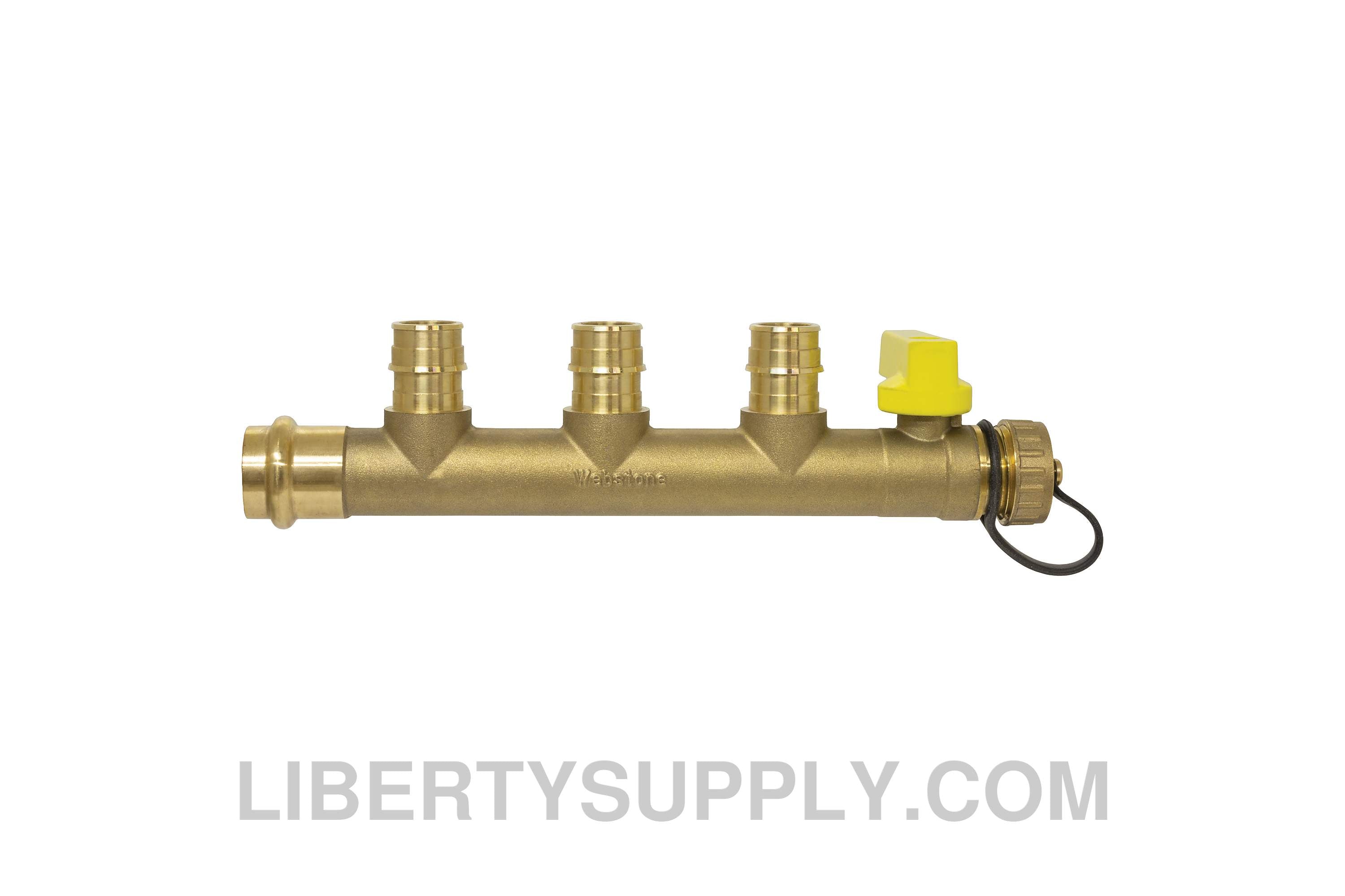 Webstone H-86X7 3/4" Hose Multi-Port Tee H-86173W-R